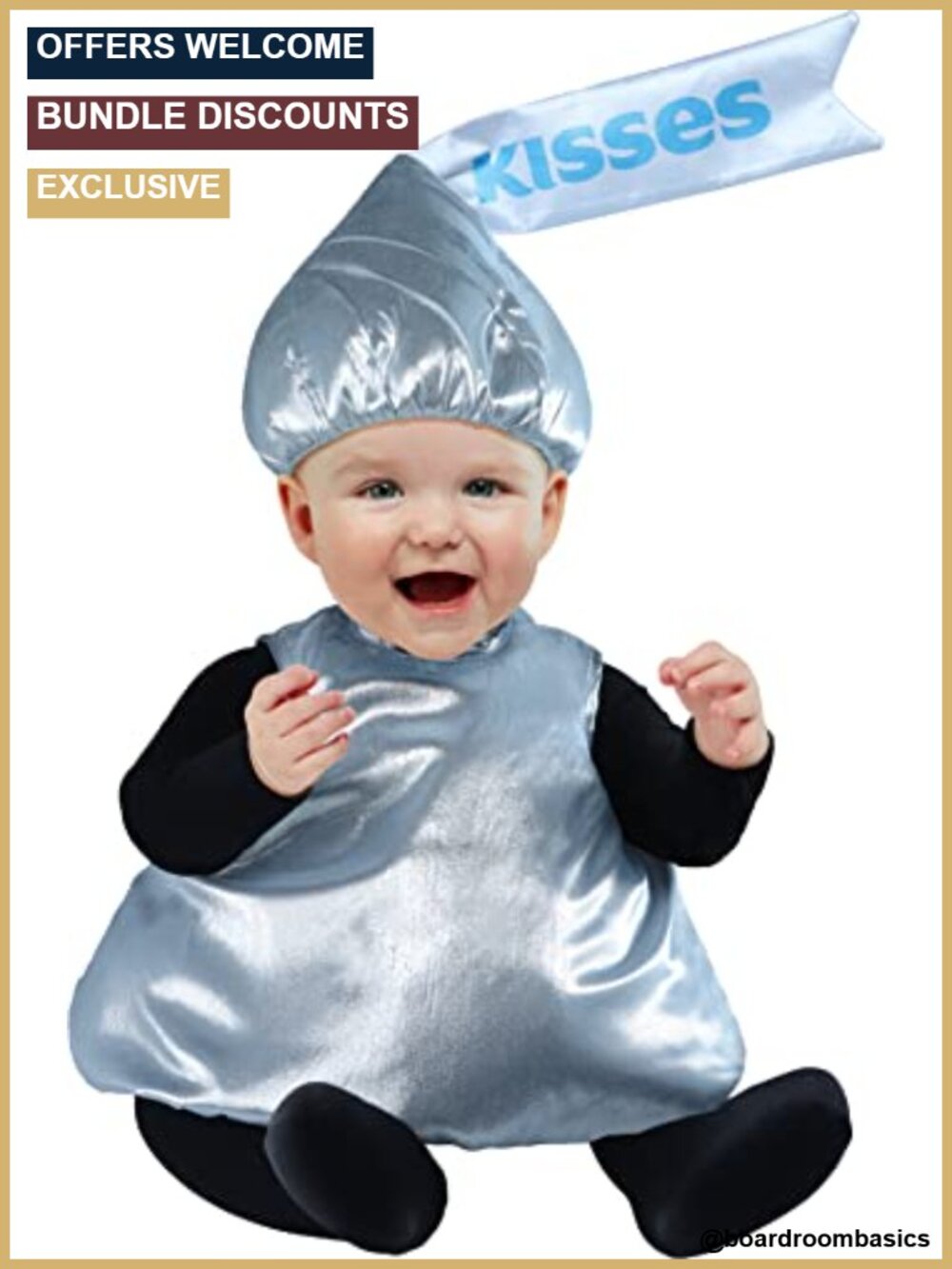 Toddler Hershey Kiss Costume Tunic & Headpiece 2T Unisex Halloween